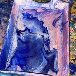 Small custom painted wood trays